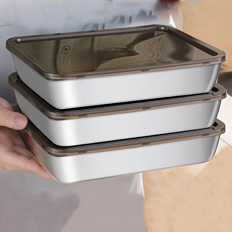 Set Food Storage - 5'li Paslanmaz Çelik Gıda Saklama Seti