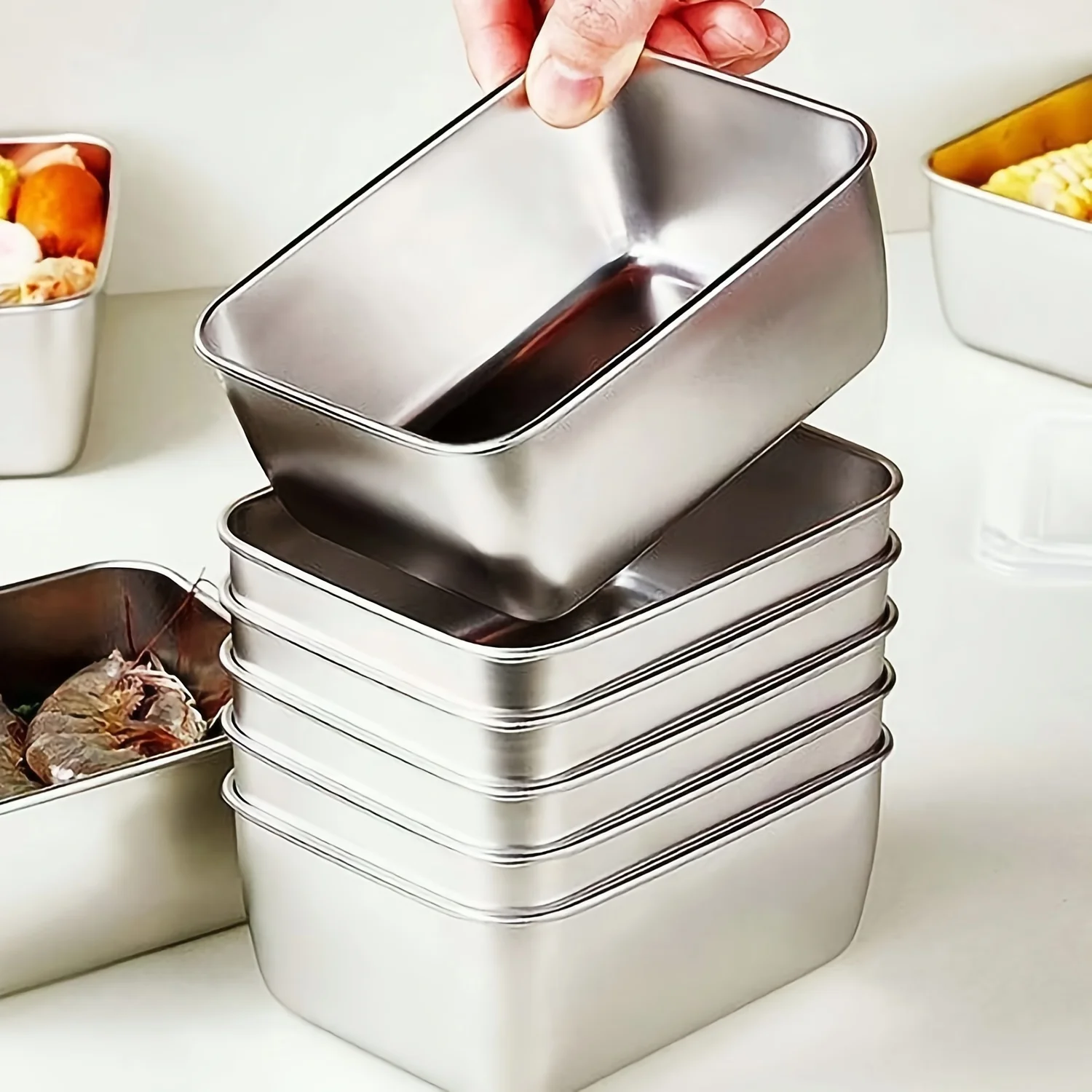 Set Food Storage - Paslanmaz Çelik Gıda Saklama Kapları Seti
