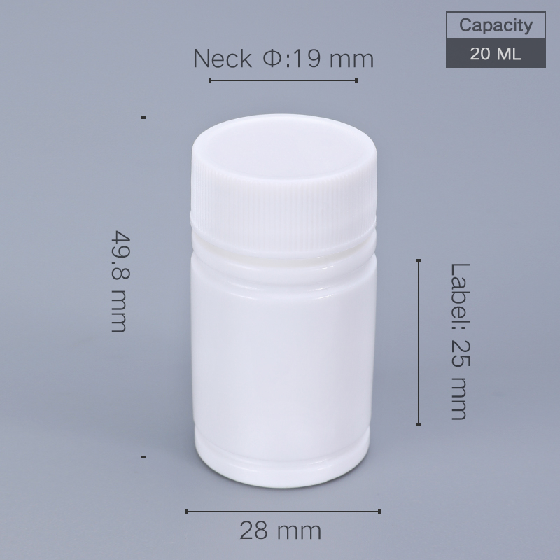 Food Storage Drums - 100 adet 20ML küçük plastik kapaklı