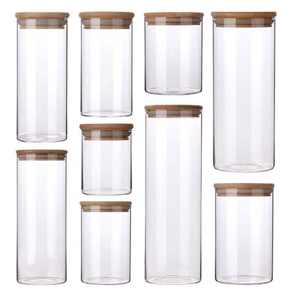 Food Storage Drums - 4/8 adet 250ml 500ml 1000ml Cam