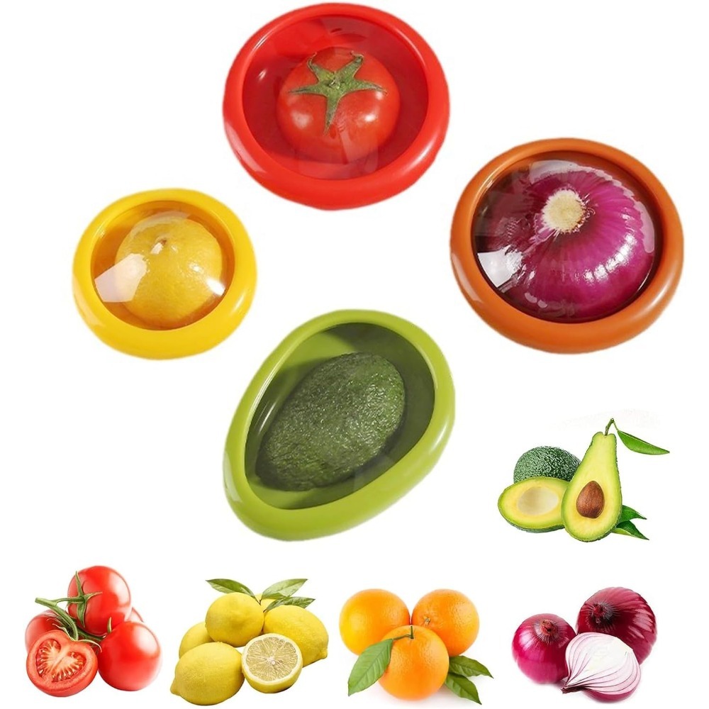 Set Food Storage - Avokado Saklama Kabı Silikon Meyve ve