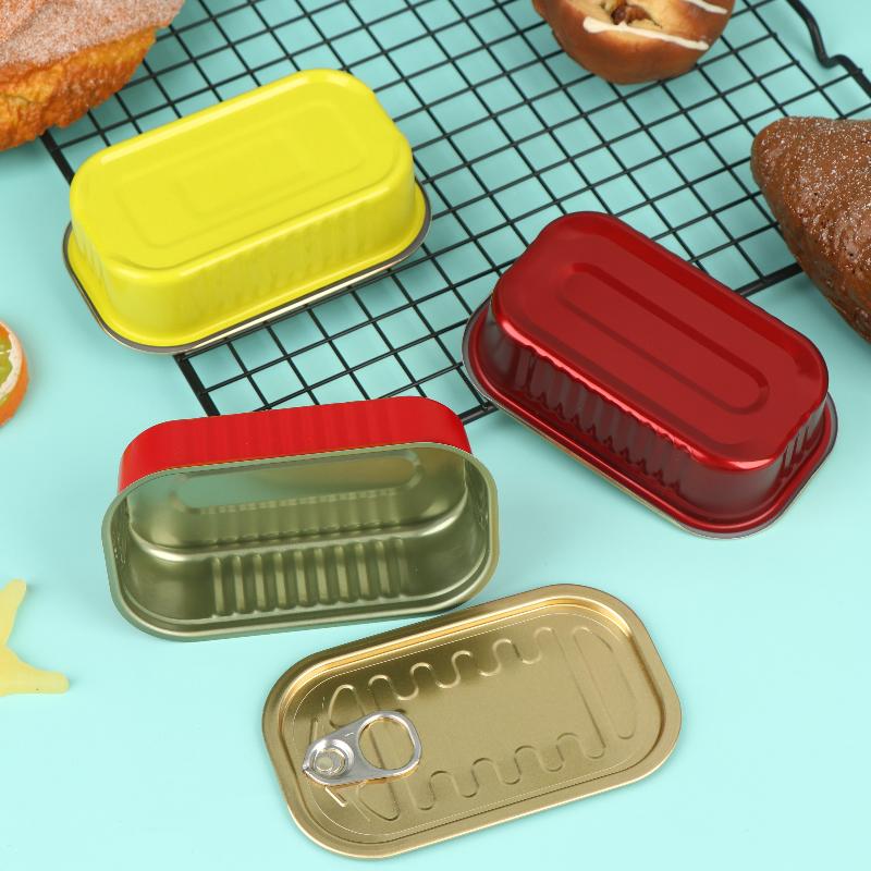 Food Storage Lid - 2 adet dikdörtgen Mini mühürlü metal