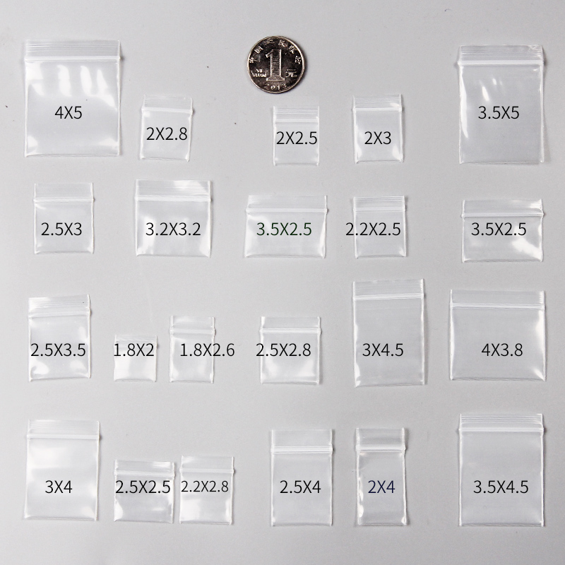 Food Storage Locker - 100 adet Mini Kilitli Poşet Plastik