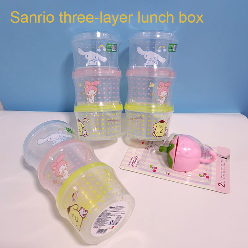 Food Storage Kits - Kitty Bento Kutusu Seti 3 Parça