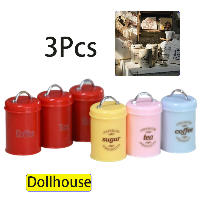 3 adet minyatür Dollhouse Mini - Food Storage For incelemesi ve fiyatı