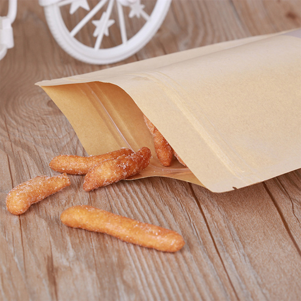 50 Adet Kraft Kağıt Fermuarlı  - Food Storage Bags Reusable incelemesi ve fiyatı