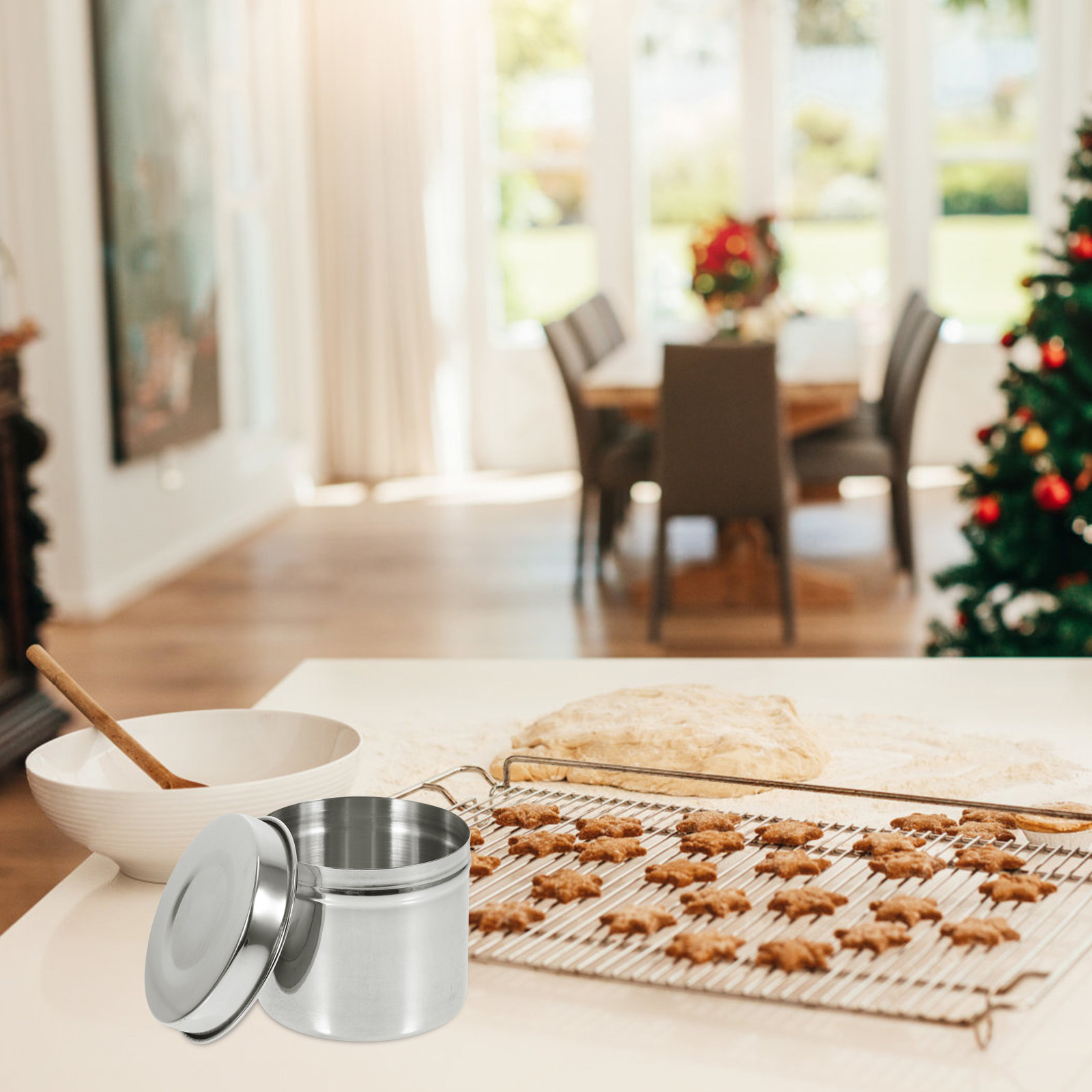 4 Adet Parlak Paslanmaz Çelik  - Food Storage Food Safety incelemesi ve fiyatı