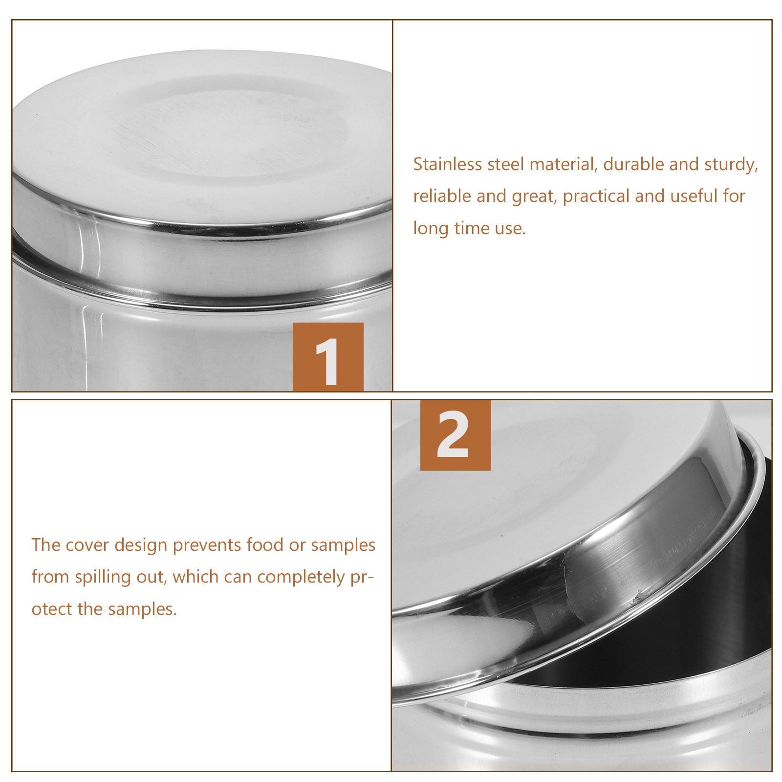 4 Adet Parlak Paslanmaz Çelik  - Food Storage Food Safety incelemesi ve fiyatı