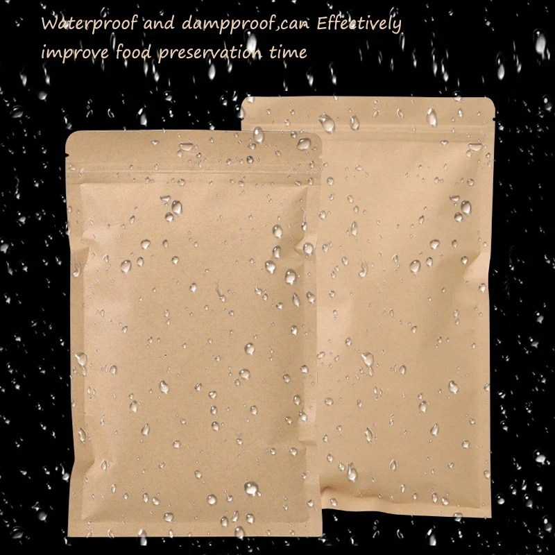 100 adet kahverengi Kraft kağı - Food Storage Bags Reusable incelemesi ve fiyatı