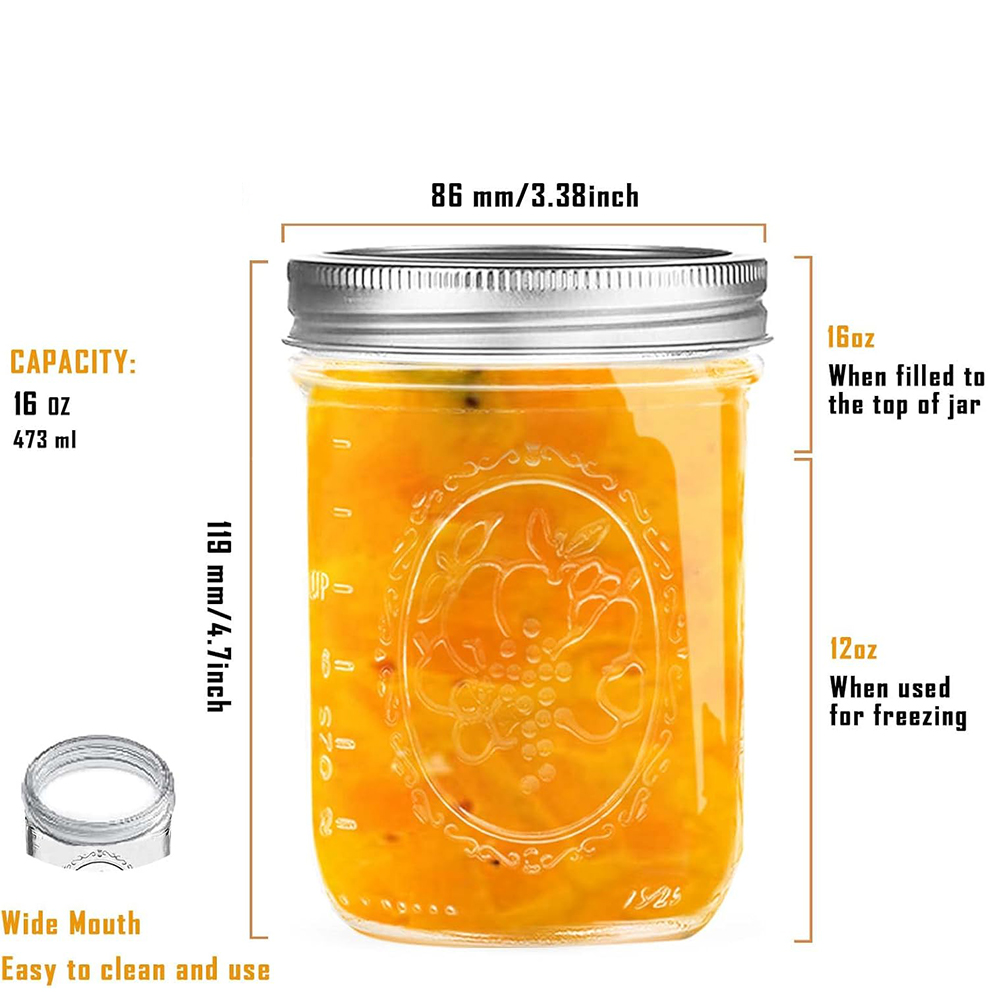 16oz Geniş Ağızlı Mason Kavano - Food Storage Lid incelemesi ve fiyatı