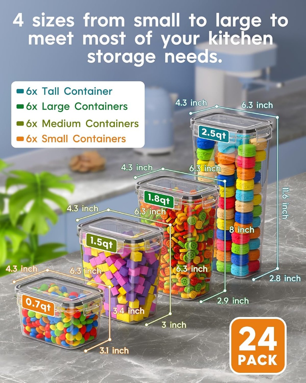 24 Adet Hava Geçirmez Gıda Sak - Food Storage Lid incelemesi ve fiyatı